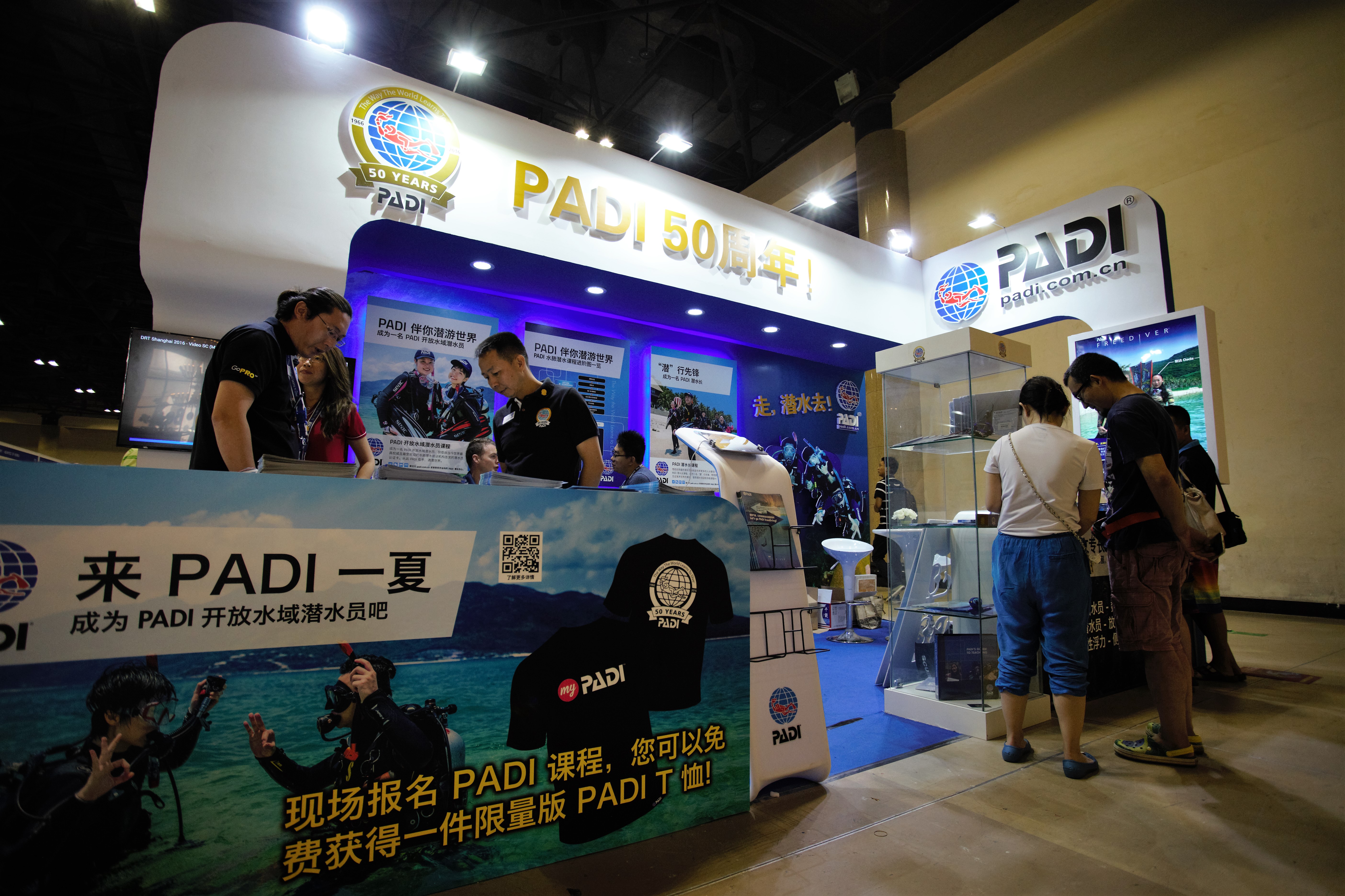 PADI is celebrating its 50th Birthday at ADEX China this year 